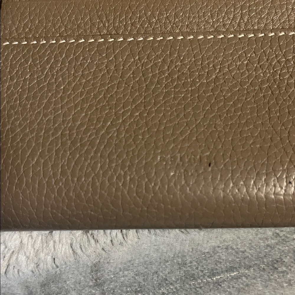 Luxury Celine Long Taupe Leather Wallet - Picture 2 of 16